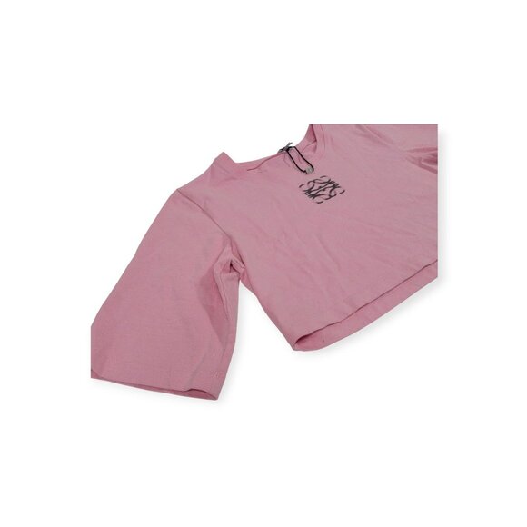 Loewe Blurred Anagram Cotton Cropped T-shirt In Pink RARE SZ L - Picture 5 of 15